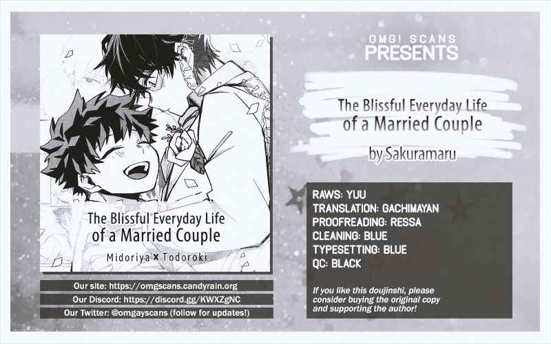 Boku no Hero Academia Happy Life of Two Married Couple (Doujinshi) Oneshot